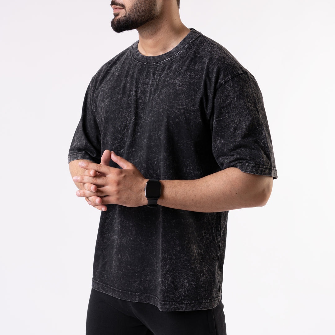 Men's Black Acid Wash T-Shirt