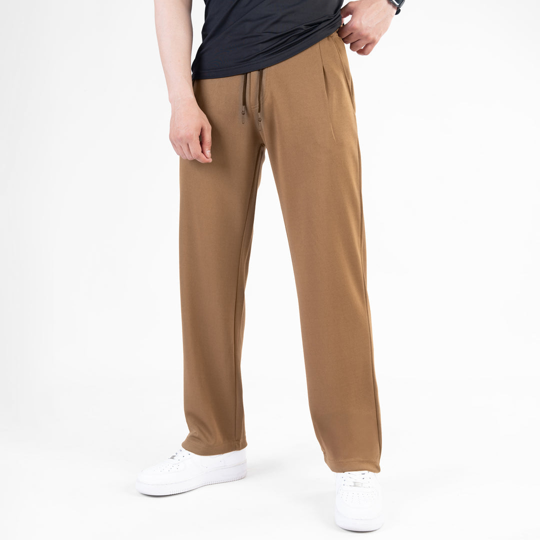 Men's Camel Wide Leg Sweatpants
