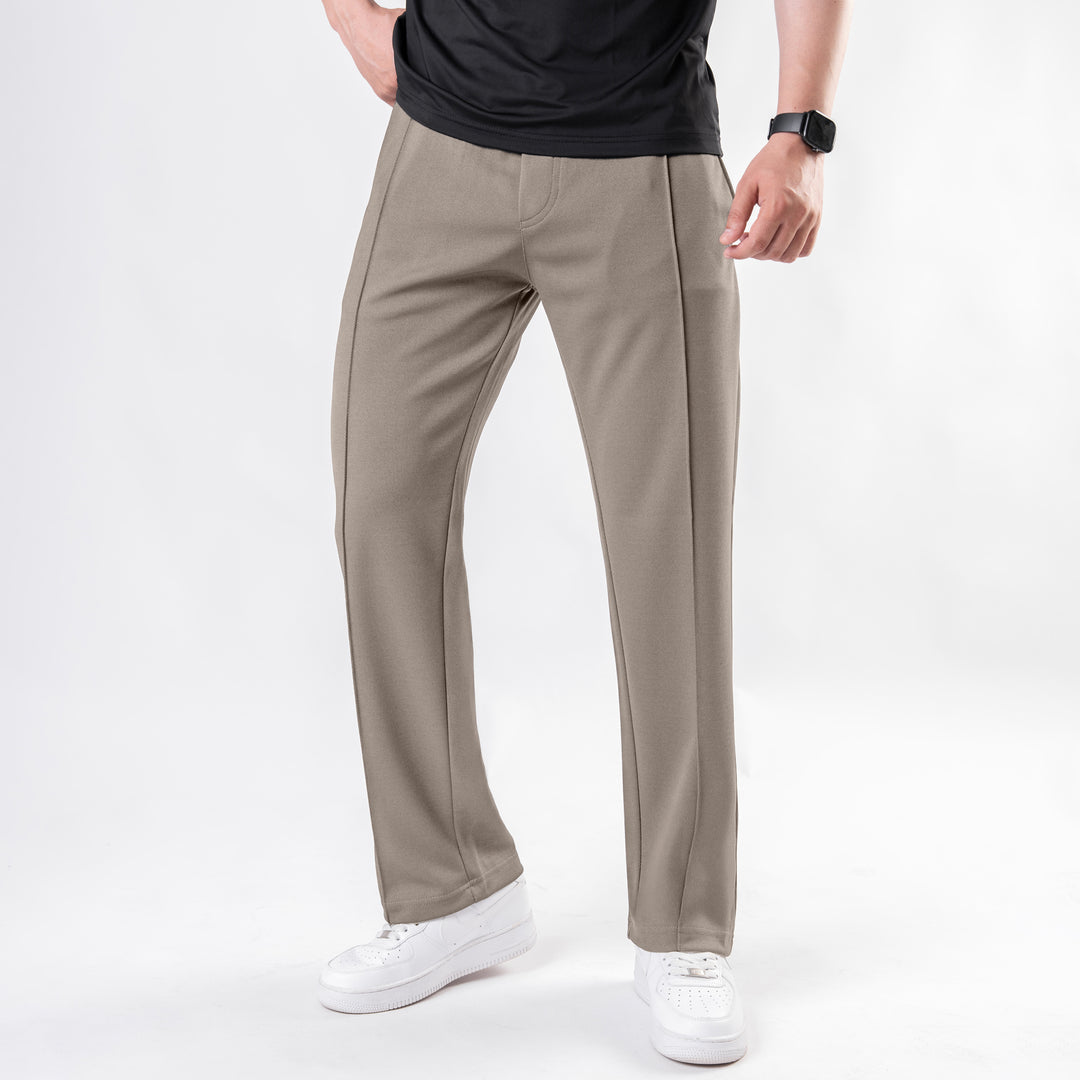 Beige Casual Chino Trousers