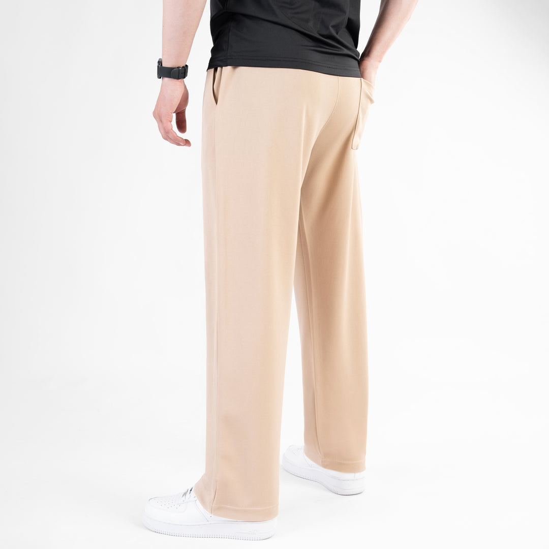 Beige Drawstring Jogger Pants