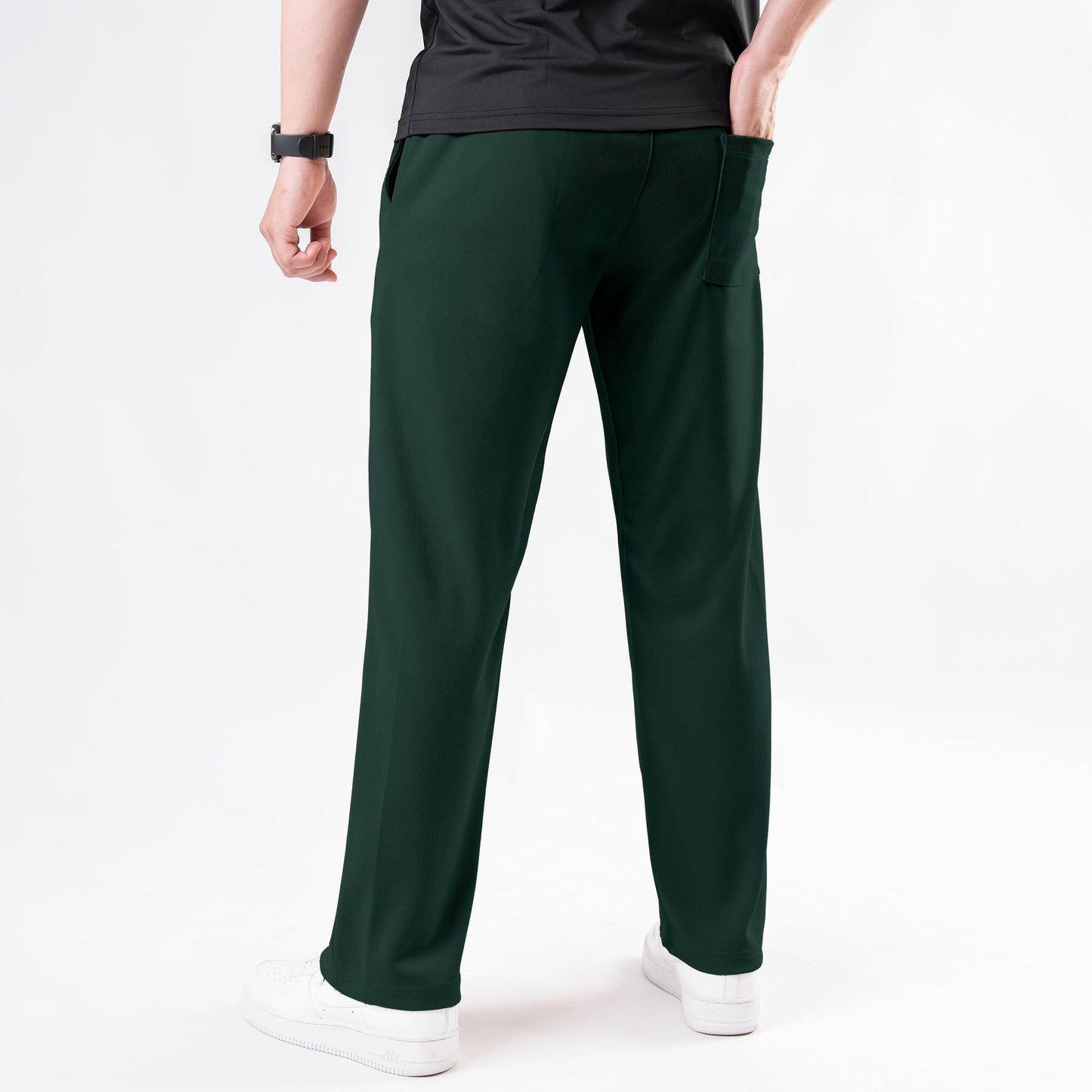 Forest Green Casual Trousers