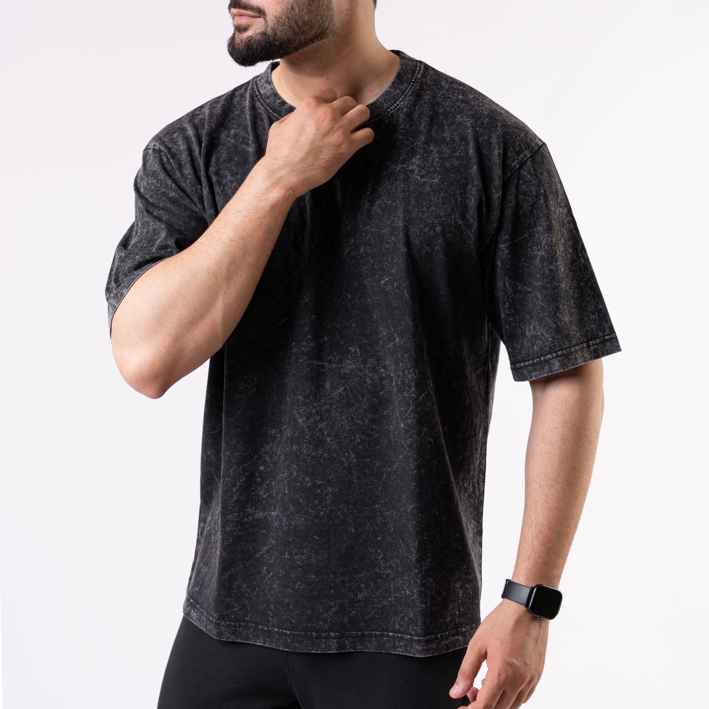 Men's Black Acid Wash T-Shirt