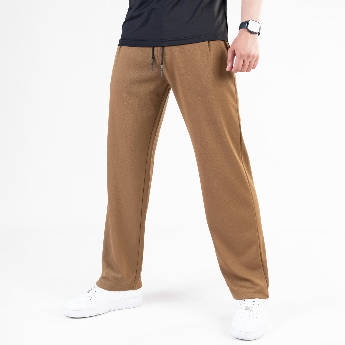 Men's Camel Wide Leg Sweatpants