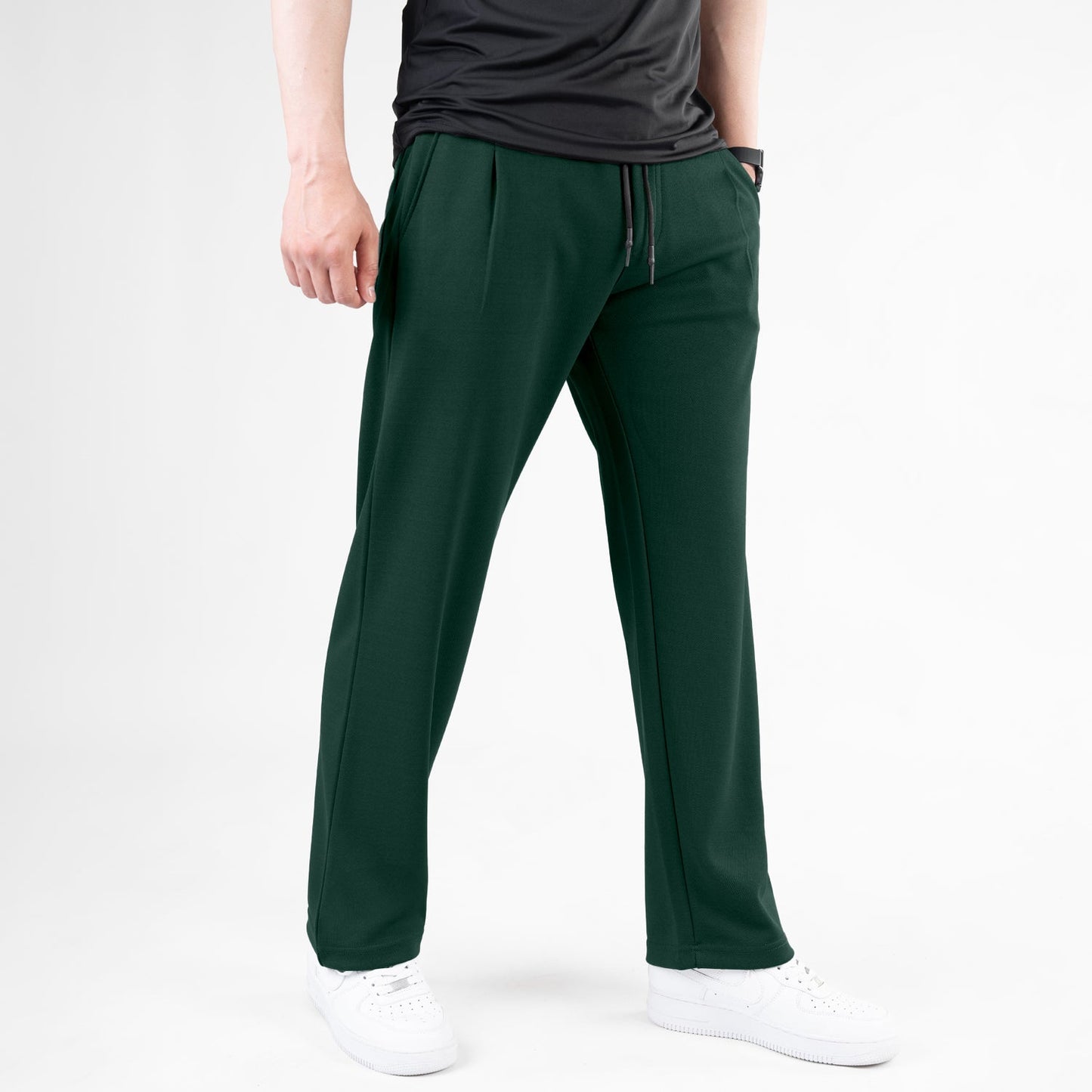 Forest Green Casual Trousers