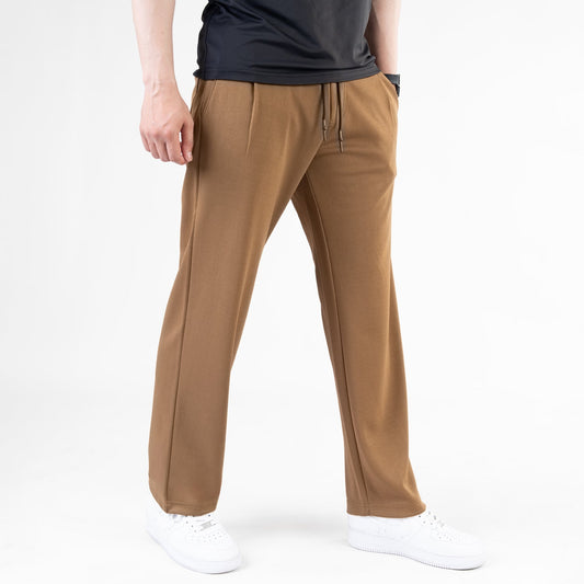 Men's Camel Wide Leg Sweatpants