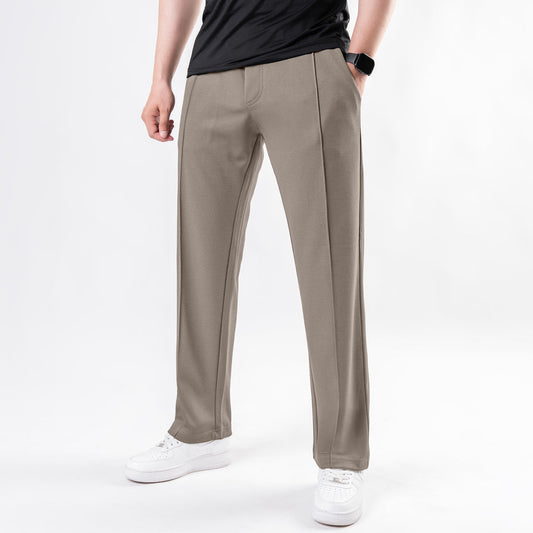 Beige Casual Chino Trousers
