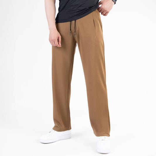 Men's Camel Wide Leg Sweatpants