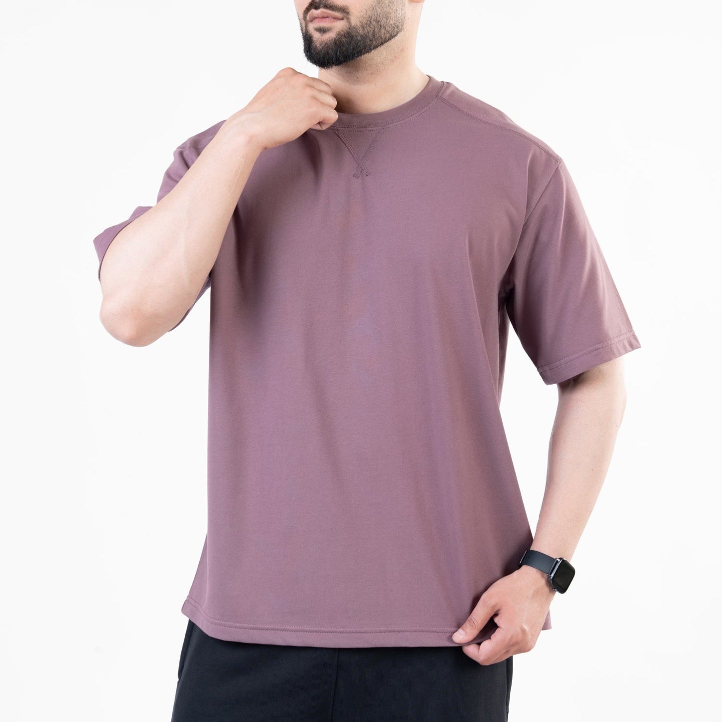 Men's Mauve Oversized T-Shirt