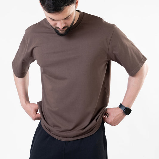 Men's Brown Crew Neck T-Shirt